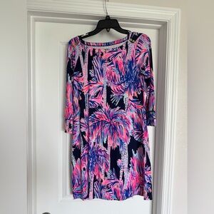 Lilly Pulitzer Women’s Sophie UPF 50+ Dress Palms Up Pink Blue Purple